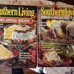 2 Southern living cookbooks 2002 and 2004 Annual recipes hard back